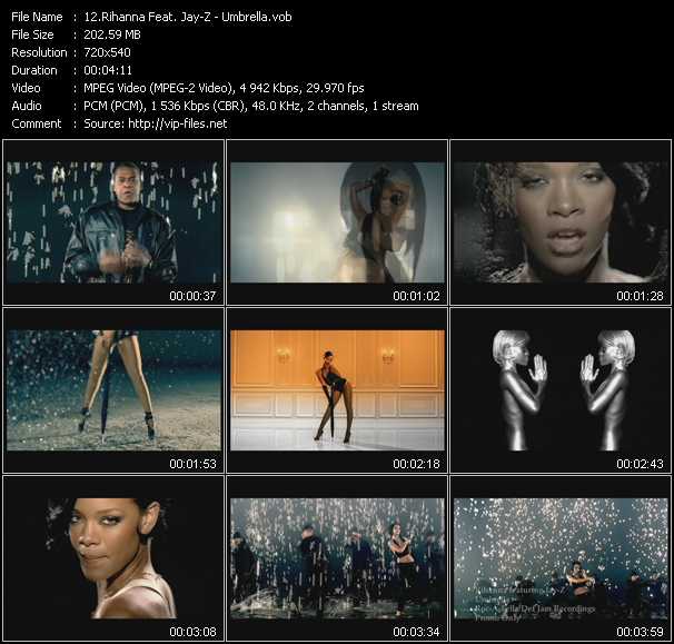 Rihanna Feat. Jay-Z video ”Umbrella” from dvd ”Woman Video Hits. New Edit. Vol.1”