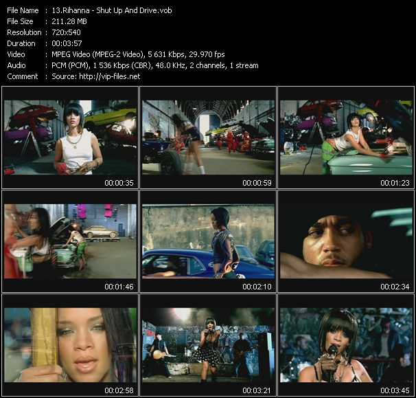 Rihanna video ”Shut Up And Drive” from dvd ”Woman Video Hits. New Edit. Vol.3”