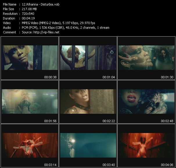 Rihanna video ”Disturbia” from dvd ”Woman Video Hits. New Edit. Vol.5”