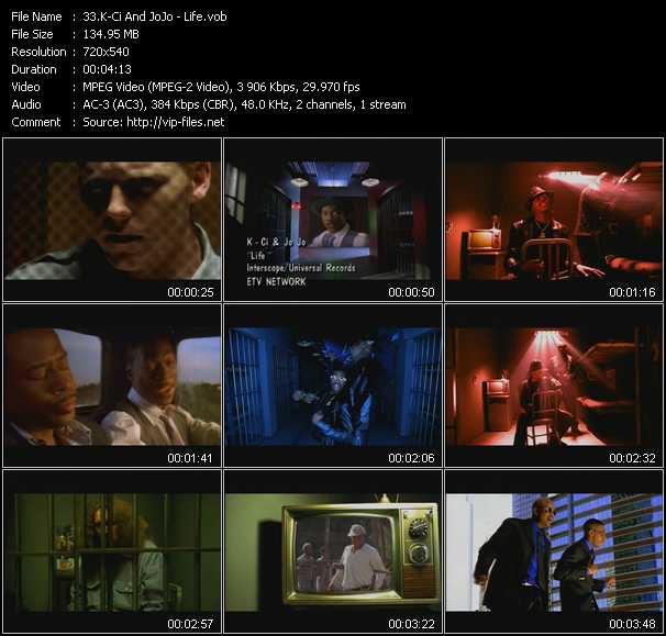 K-Ci And JoJo video ”Life” from dvd ”ETV Network Vital Classics 25. Best Of Vital Hitz 1999”