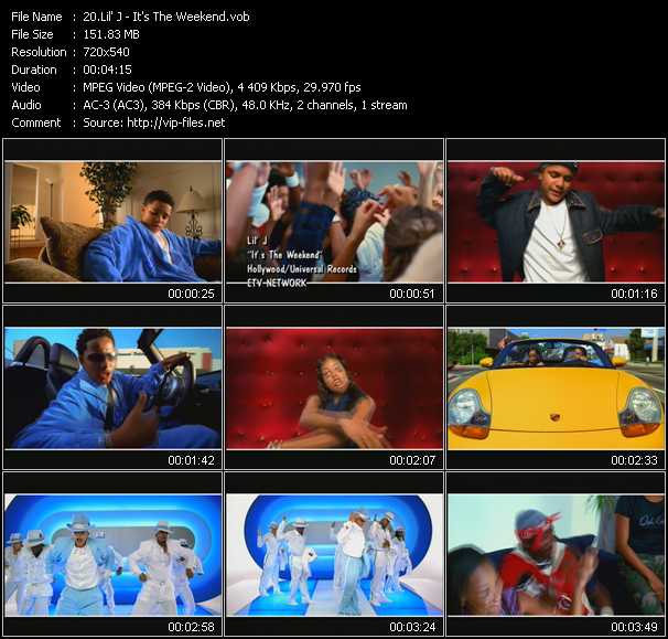 Lil' J video ”It's The Weekend” from dvd ”ETV Network Vital Hitz 2052 January 2002”