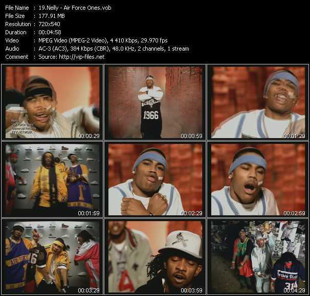 Nelly video ”Air Force Ones” from dvd ”ETV Network Vital Hitz 2064 January 2003”