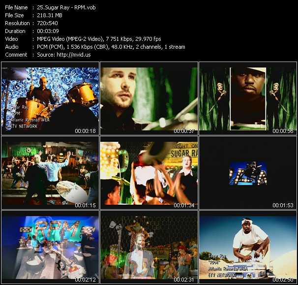 Sugar Ray video ”RPM” from dvd ”ETV Network Vital Hitz 2004 January 1998”