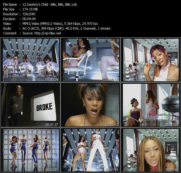 Destiny's Child video ”Bills, Bills, Bills” from dvd ”ETV Network Vital Hitz 2025 October 1999”