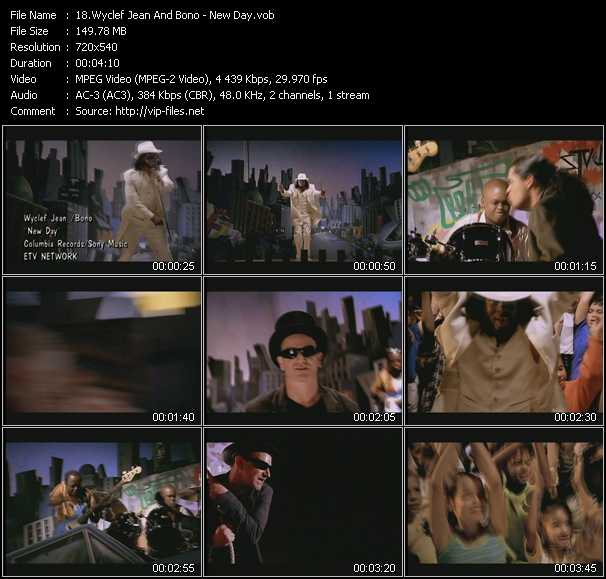 Wyclef Jean And Bono video ”New Day” from dvd ”ETV Network Vital Hitz 2025 October 1999”