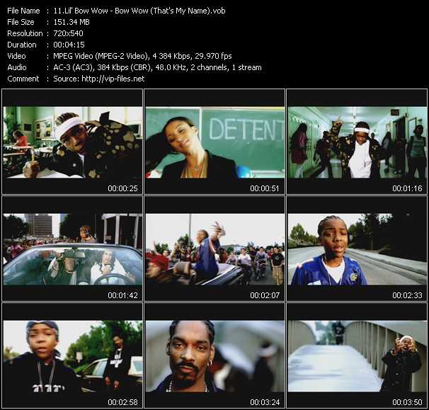 Lil' Bow Wow Feat. Snoop Dogg video ”Bow Wow (That's My Name)” from dvd ”ETV Network Vital Hitz 2039 December 2000”