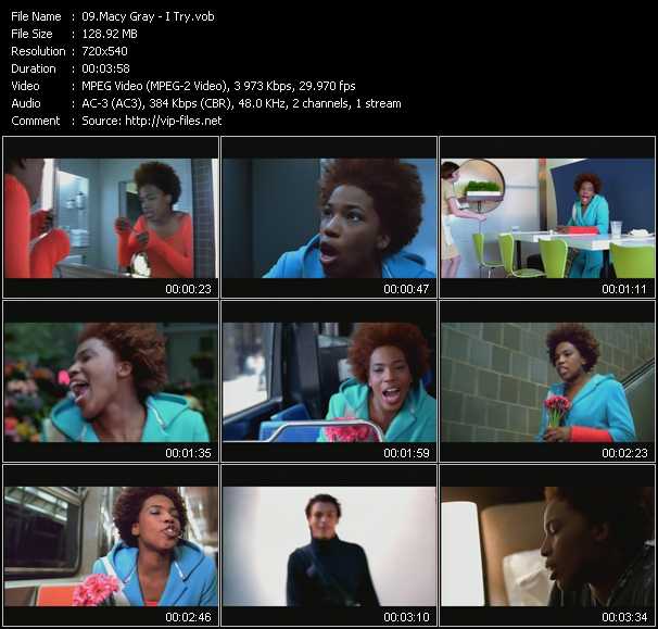 Macy Gray video ”I Try” from dvd ”ETV Network Vital Hitz 2027 December 1999”