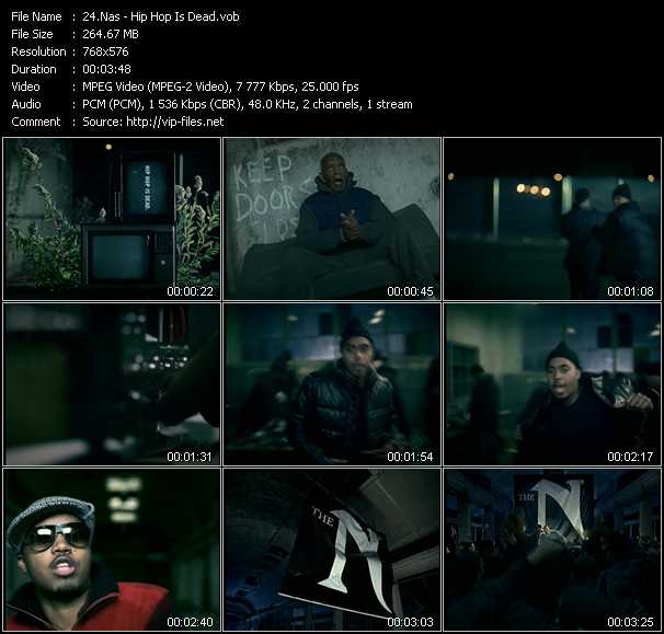 Nas video ”Hip Hop Is Dead” from dvd ”MixMash Pop January 2007”