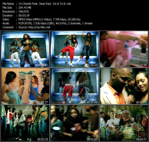 Cherish Feat. Sean Paul Of The YoungBloodz video ”Do It To It” from dvd ”MixMash Pop October 2006”