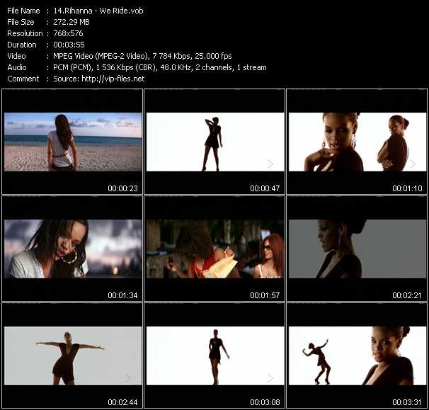 Rihanna video ”We Ride” from dvd ”MixMash Pop November 2006”