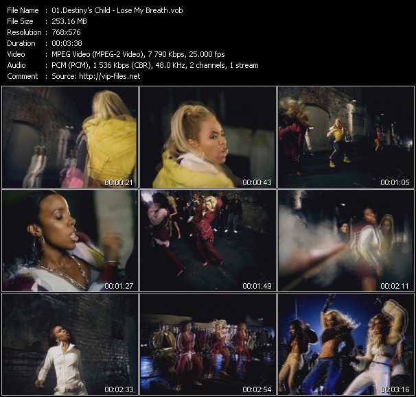 Destiny's Child video ”Lose My Breath” from dvd ”MixMash Pop November-December 2004”