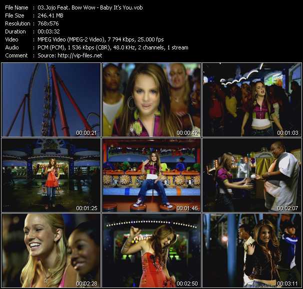 JoJo Feat. Bow Wow video ”Baby It's You” from dvd ”MixMash Pop November-December 2004”