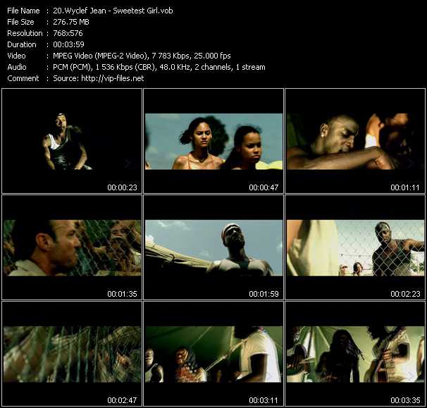 Wyclef Jean video ”Sweetest Girl” from dvd ”MixMash Pop December 2007”