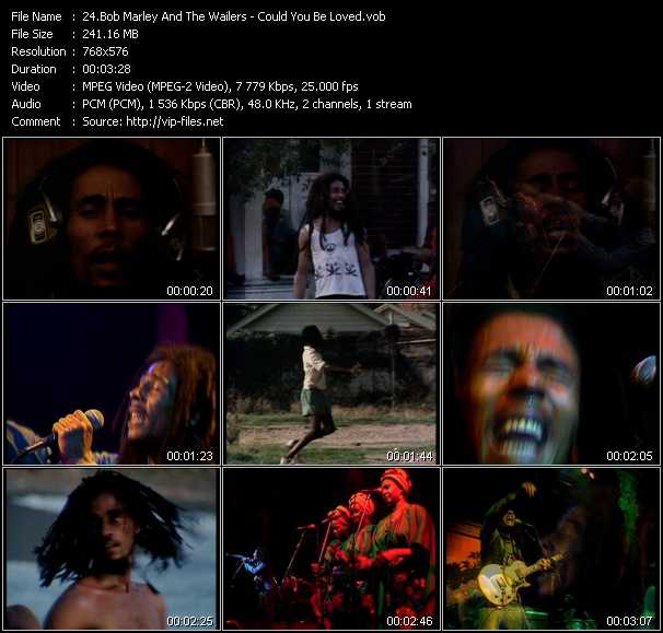 Bob Marley And The Wailers video ”Could You Be Loved” from dvd ”MixMash Party Classics Vol.16”