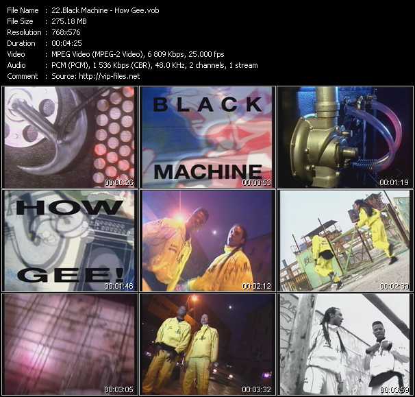 Black Machine video ”How Gee” from dvd ”MixMash Party Classics Vol.21”