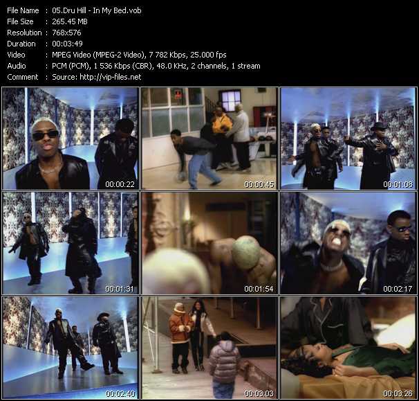 Dru Hill video ”In My Bed” from dvd ”MixMash Urban Classics Vol.3”