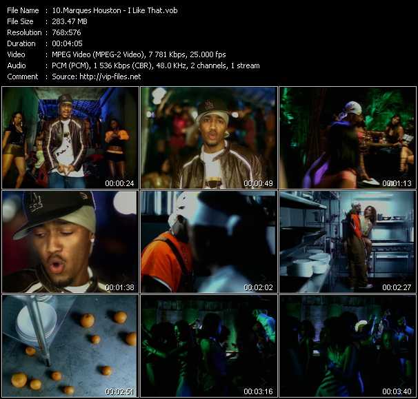 Marques Houston video ”I Like That” from dvd ”MixMash Urban Classics Vol.3”