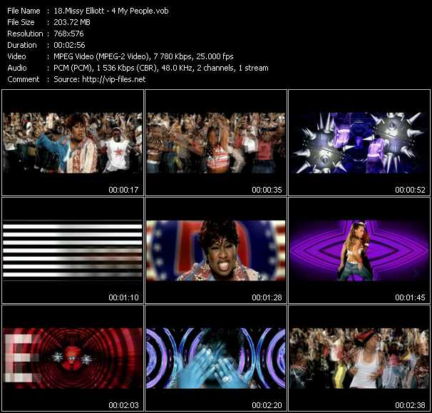 Missy Elliott video ”4 My People” from dvd ”MixMash Urban Classics Vol.3”