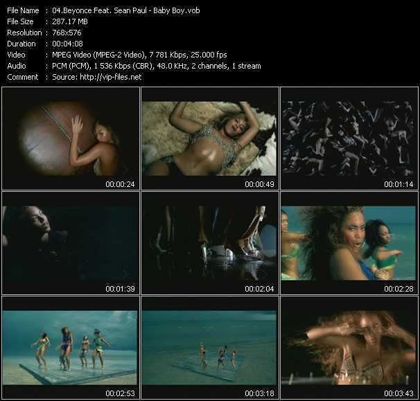 Beyonce Feat. Sean Paul video ”Baby Boy” from dvd ”MixMash Urban Classics Vol.4”