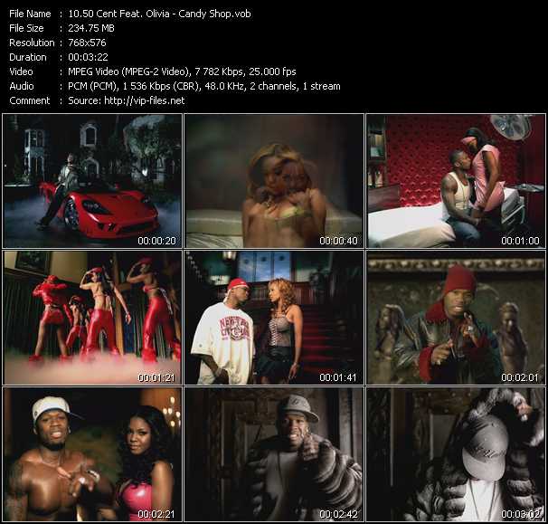 50 Cent Feat. Olivia video ”Candy Shop” from dvd ”MixMash Urban Classics Vol.4”