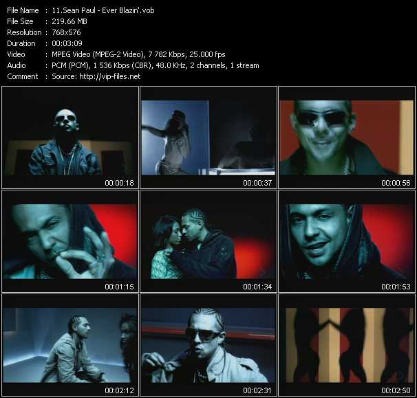 Sean Paul video ”Ever Blazin'” from dvd ”MixMash Urban Classics Vol.4”