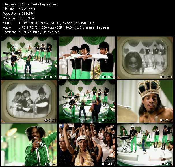 Outkast video ”Hey Ya!” from dvd ”MixMash Urban Classics Vol.4”