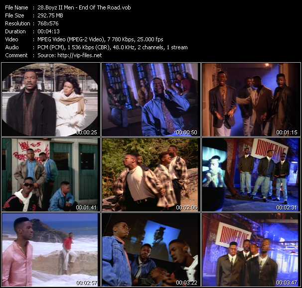 Boyz II Men video ”End Of The Road (Boomerang Version)” from dvd ”MixMash Urban Classics Vol.4”