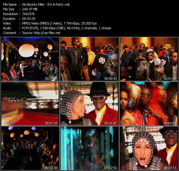 Bounty Killer video ”It's A Party” from dvd ”MixMash Urban Classics Vol.5”