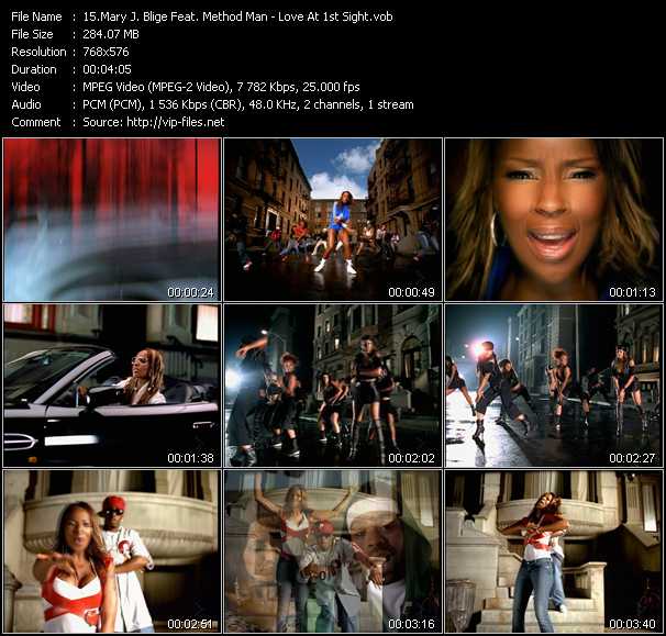 Mary J. Blige Feat. Method Man video ”Love At 1st Sight” from dvd ”MixMash Urban Classics Vol.5”