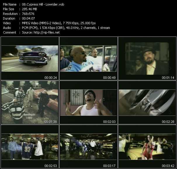 Cypress Hill video ”Lowrider” from dvd ”MixMash Urban Classics Vol.6”