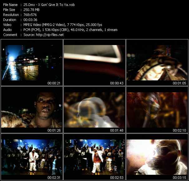 Dmx video ”X Gon' Give It To Ya” from dvd ”MixMash Urban Classics Vol.6”