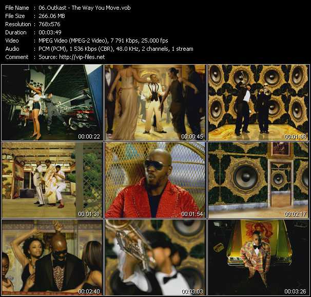 Outkast video ”The Way You Move” from dvd ”MixMash Urban Mash Vol.2”