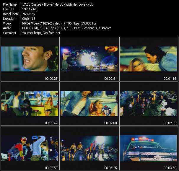 Jc Chasez video ”Blowin' Me Up (With Her Love)” from dvd ”MixMash Urban Mash Vol.2”