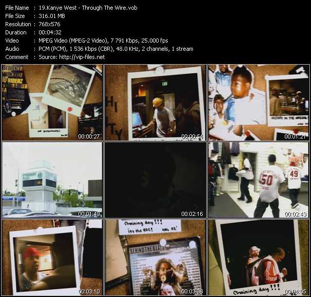 Kanye West video ”Through The Wire” from dvd ”MixMash Urban Mash Vol.2”