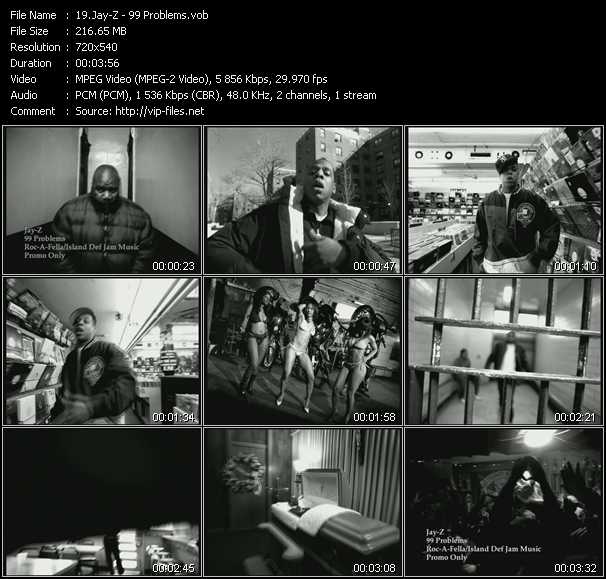 Jay-Z video ”99 Problems” from dvd ”Canada Hot Video July 2004”