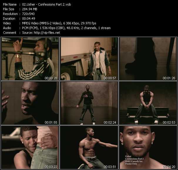 Usher video ”Confessions Part 2” from dvd ”Canada Hot Video August 2004”