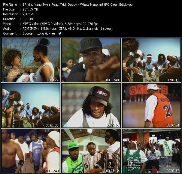 Ying Yang Twins Feat. Trick Daddy video ”What's Happnin! (PO Clean Edit)” from dvd ”Canada Hot Video August 2004”