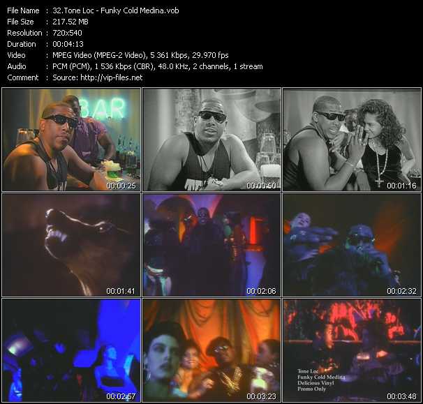 Tone Loc video ”Funky Cold Medina” from dvd ”Hot Video Classics Best Of 87-89 Vol.1”