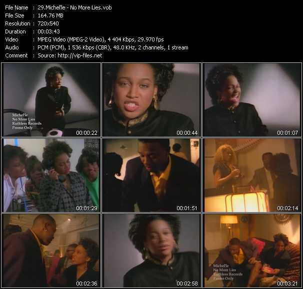 Michel'le video ”No More Lies” from dvd ”Hot Video Classics Best Of 1990 Vol.1”