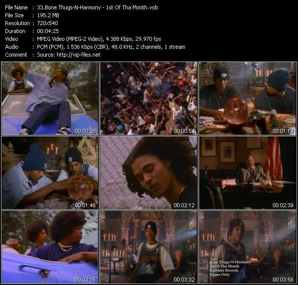 Bone Thugs-N-Harmony video ”1st Of Tha Month” from dvd ”Hot Video Classics Best Of 1995 Vol.1”