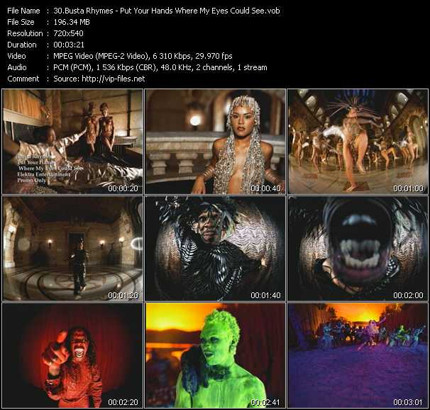 Busta Rhymes video ”Put Your Hands Where My Eyes Could See” from dvd ”Hot Video Classics Best Of 1997 Vol.1”