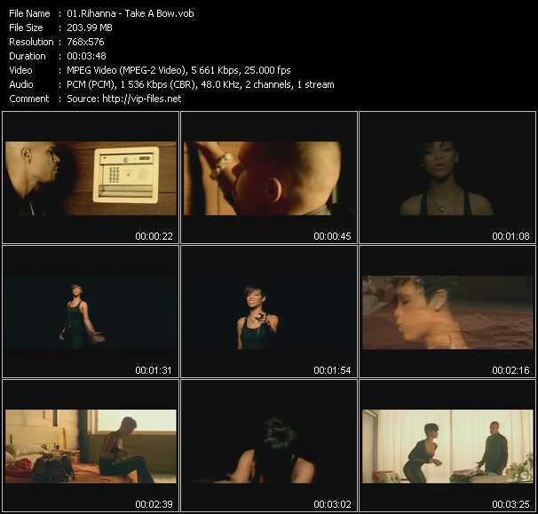 Rihanna video ”Take A Bow” from dvd ”UK Chart Video June 2008”