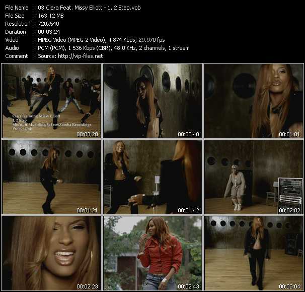 Ciara Feat. Missy Elliott video ”1, 2 Step” from dvd ”Canada Hot Video January 2005”