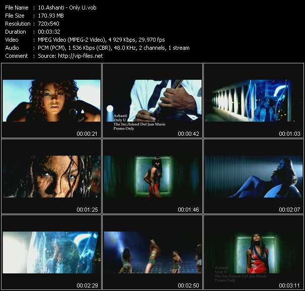 Ashanti video ”Only U” from dvd ”Canada Hot Video January 2005”