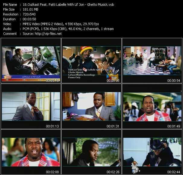 Outkast Feat. Patti LaBelle With Lil' Jon video ”Ghetto Musick” from dvd ”Canada Hot Video January 2005”