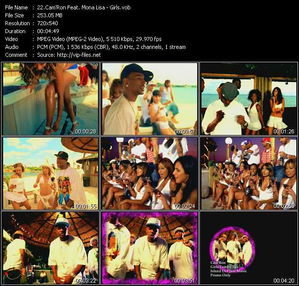 Cam'ron Feat. Mona Lisa video ”Girls” from dvd ”Canada Hot Video January 2005”