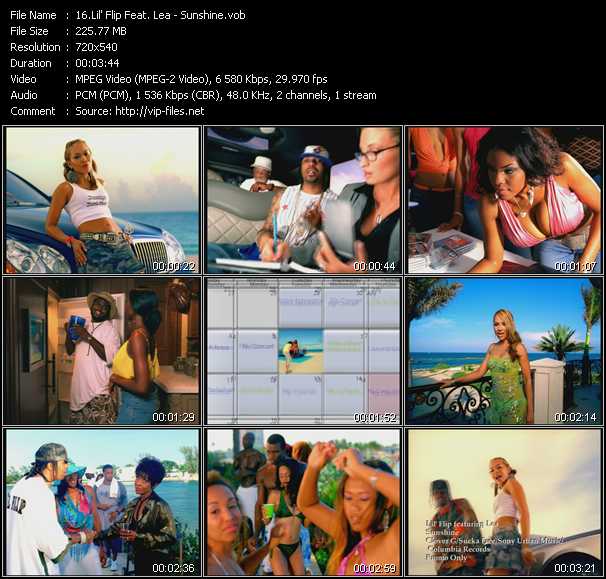 Lil' Flip Feat. Lea video ”Sunshine” from dvd ”Canada Hot Video October 2004”