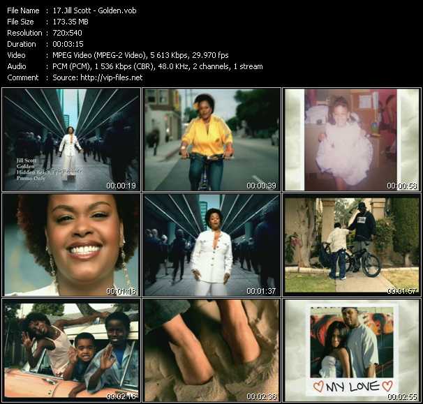 Jill Scott video ”Golden” from dvd ”Canada Hot Video October 2004”