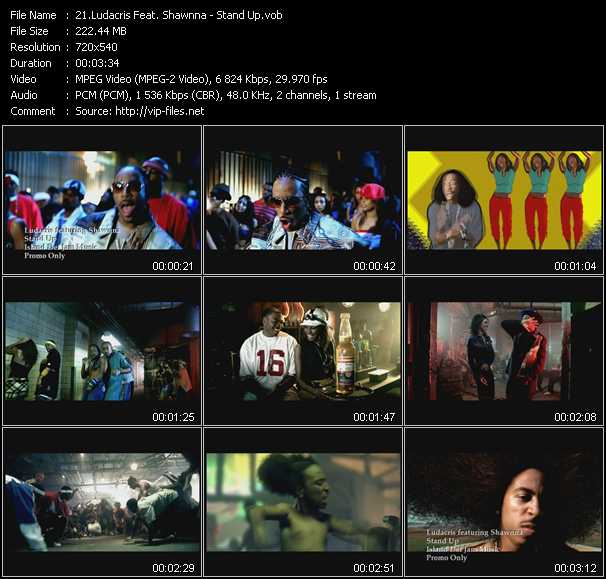 Ludacris Feat. Shawnna video ”Stand Up” from dvd ”Canada Hot Video November 2003”