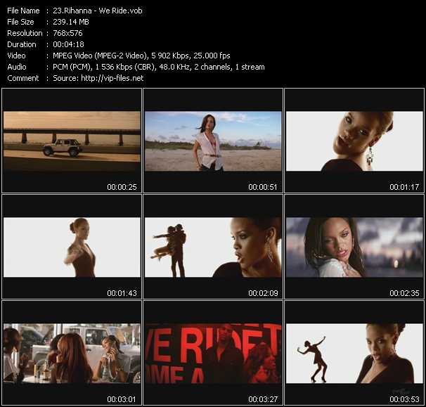 Rihanna video ”We Ride” from dvd ”UK Chart Video November 2006”